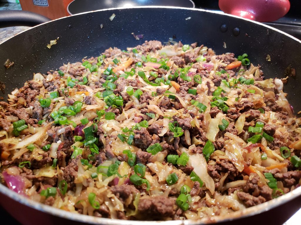 Beef Egg Roll in a pan (AKA Keto Crack Slaw) | The Keto Cookbook