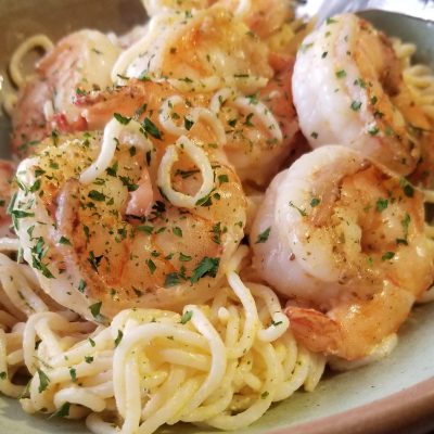 keto shrimp and cheese pasta